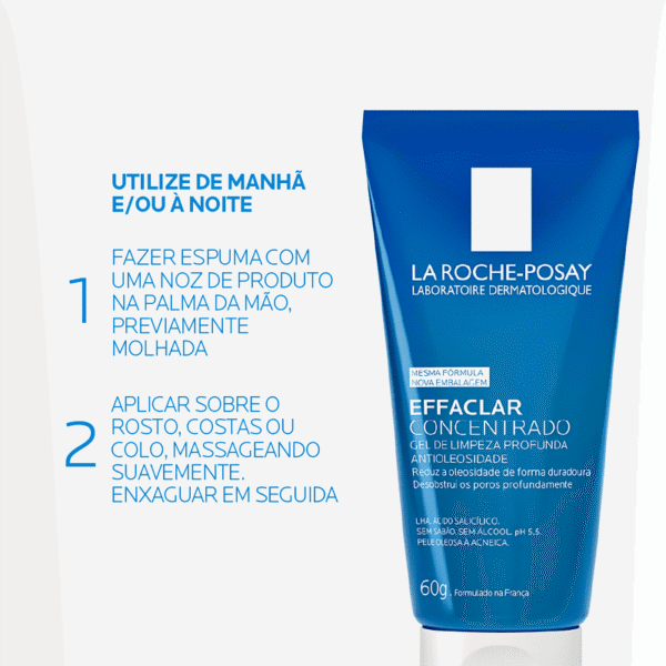 EFFACLAR CONCENTRADO GEL LIMPEZA FACIAL 60g - Imagem 4