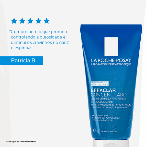 EFFACLAR CONCENTRADO GEL LIMPEZA FACIAL 60g - Imagem 5