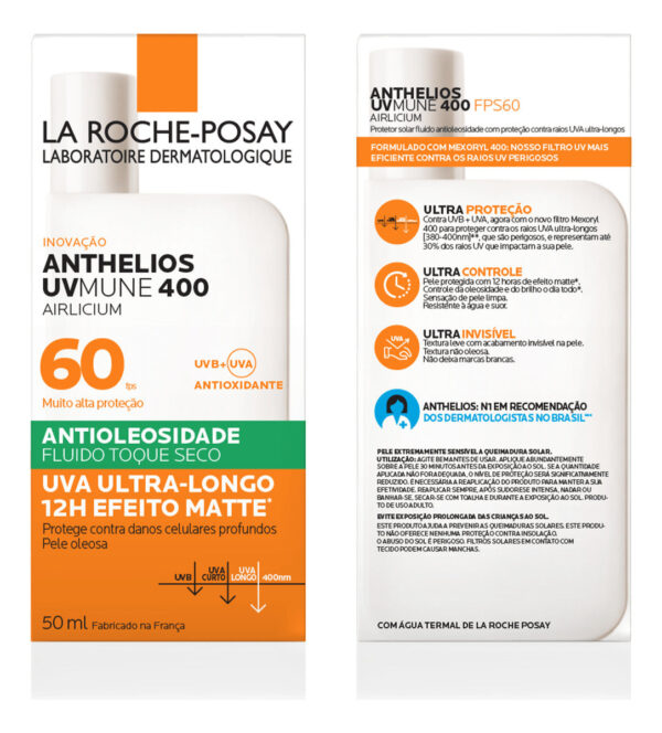 ANTHELIOS AIRLICIUM PROTETOR SOLAR UV MUNE 400 OIL SEM COR FPS50 40g - Imagem 4