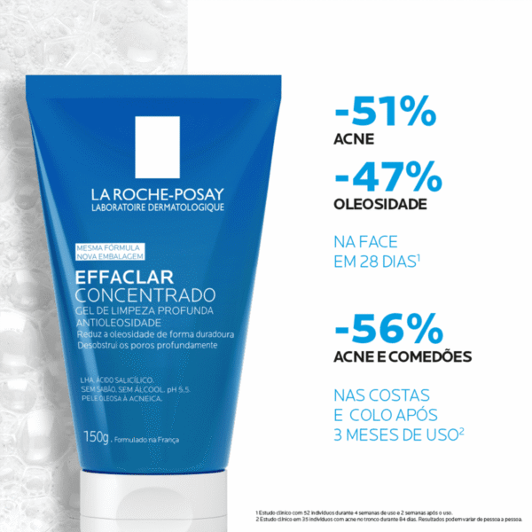 EFFACLAR CONCENTRADO GEL LIMPEZA FACIAL 150g - Imagem 8