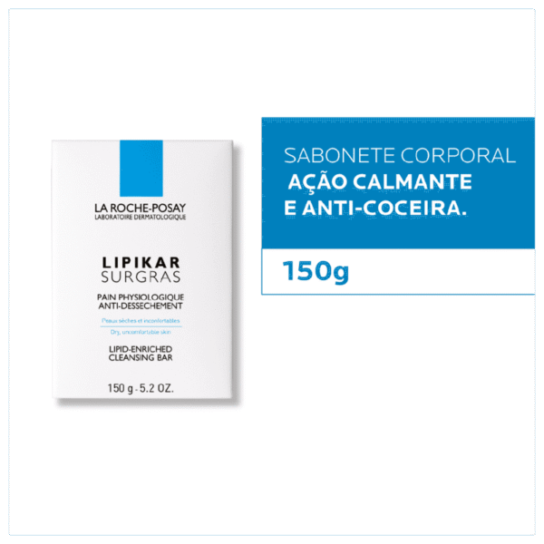 LIPIKAR SURGRAS BARRA SABONETE CORPORAL 150g - Imagem 2